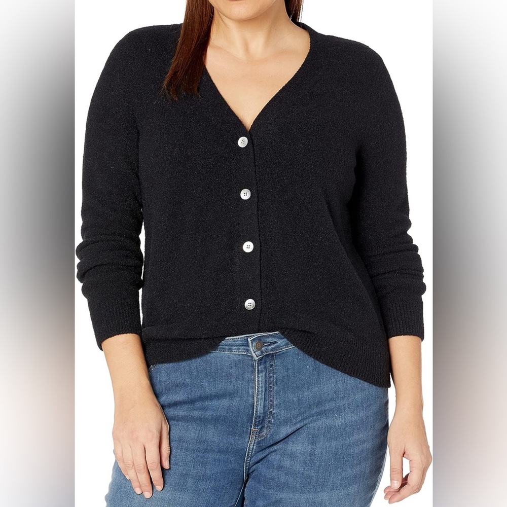 NWT The Drop Women's Cozy Francine V Neck Button Front Cardigan size M